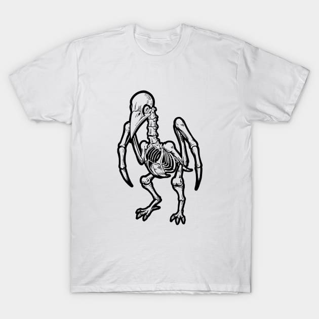 A lone skeleton bird T-Shirt by Lyose